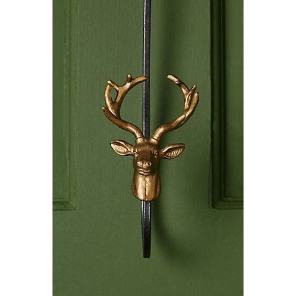 New Anthropologie Reindeer Wreath Door Hook - Picture 2 of 2